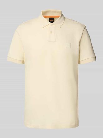 Boss Orange by Hugo Boss BOSS Orange Slim Fit Poloshirt aus Baumwoll-Mix in Ecru, Gr&ouml;&szlig;e XL