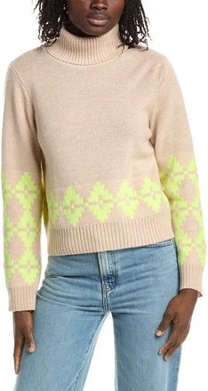 Isla Noah Geo Turtleneck Cashmere Sweater