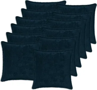 vidaXL Funda De Almohada 12 Uds. Houten Azul Marino 45 X 45 Cm Vidaxl