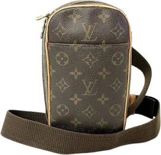 Louis Vuitton Pre-owned Cross Body Bags, female, Brown, Size: ONE SIZE Pre-owned Pochette Gange Monogram Shoulder Bag