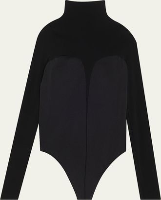 Wolford Corset-Effect Long-Sleeve Bodysuit