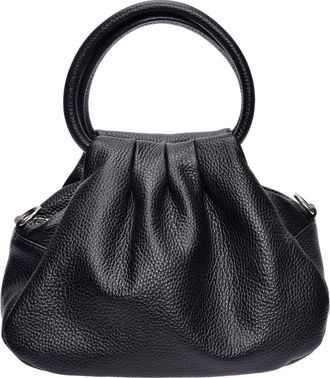 Luisa Vannini Zwart Rundleer Tas