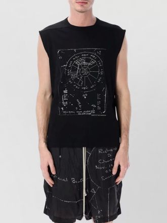 Rick Owens astrological chart graphic sleeveless t shirt