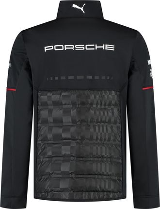 Puma Porsche Motorsport Mens Team Hybrid Jacket with woven upper- and padded lower section for ultimate comfort - Black - Size: 3XL