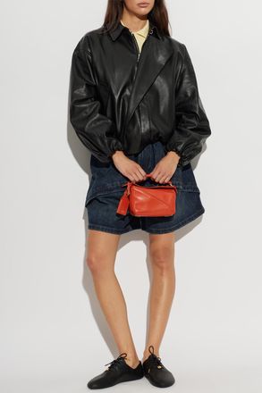 Loewe Leather Jacket, Womens, Black