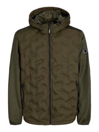 Jack & Jones Hybridjacke JACK & JONES JCOHEAT HYBRID JACKET NOOS, Herren, Gr. XS, gr&uuml;n (forest night), Web, Obermaterial: 100% Polyester, unifarben, regular fit, m