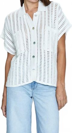 Pistola Denim Lola Crochet Shirt In Ecru