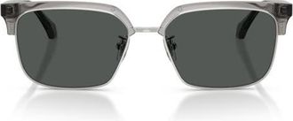 Versace 56mm Square Sunglasses in Transparent Grey/Dark Grey at Nordstrom