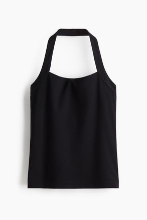 H&M Neckholdertop - Schwarz
