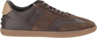Tod's Leren Sneakers - Heren - Sneakers - Bruin - 44 EU - Leer - Schoenen