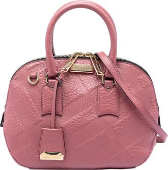 Burberry Pre-owned Burberry Small Heritage Grain Check Embossed Orchard Bowling Bag Ladies AL4H7XKQQY3UWLQ5