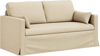 vidaXL Sof&aacute; 2 Plaza Crema 158 X 78 X 80 Cm Tela Vidaxl
