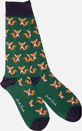 Swole Panda Mens MR FOX SOCKS - Green - Size: 7/8.5/8/7.5/9/9.5/10/10.5/11
