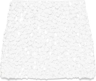 P.A.R.O.S.H. Mini-rok met pailletten - Wit
