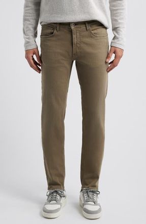 Brax Chuck Modern Fit Five-Pocket Pants in Olive at Nordstrom, Size 35 X 34