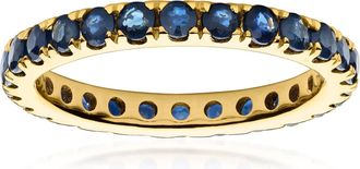 Ross-Simons Sapphire Eternity Band in 18kt Gold Over Sterling