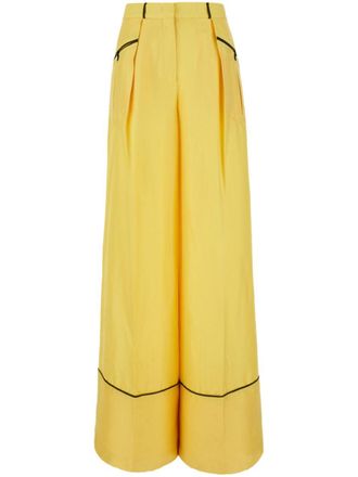 Bally Zijden palazzo broek - Geel