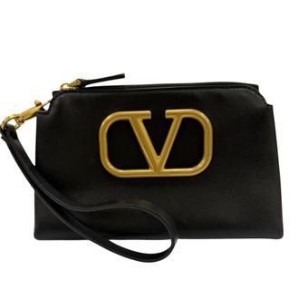 Valentino Pre-owned Valentino Calfskin VLogo Cosmetic Pouch Ladies 7N8W33DTSQJ7PWMB