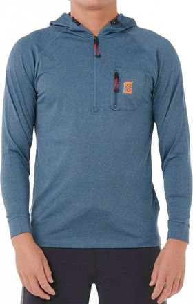 Rip Curl Search Upf50 Hood Rash Guard In Navy Marle