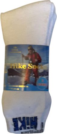 Generic Cotton Rich Royal Collection Hiking Socks, 3 Pairs, White, UK Size 6-11