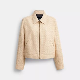 Coach Signature Zip Front Jacket