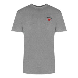 Love Moschino Katoenen heren-T-shirt (Grijs)