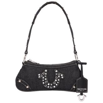 True Religion STUDDED HORSESHOE DE True Religion Horseshoe Denim shoulder bag
