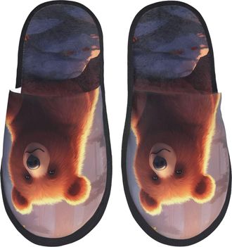 Generic Fuzzy Slippers Lazy Stone Bear Soft Fluffy Slippers Non-Slip Anti-Slide Slipper For Room Indoor Hotel M