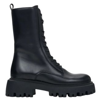 Estro & Luminara Lace-up Boots, female, Black, Size: 9 US High-Top Ankle Boots