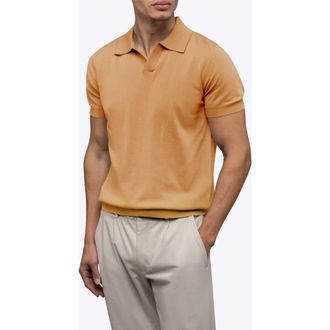 Cuts Istanbul Johnny Collar Cotton Bend Polo in Meerkat at Nordstrom, Size Xx-Large