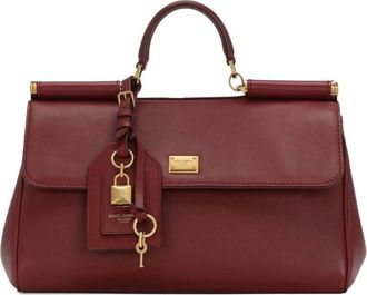 Dolce & Gabbana Mijn Sicili&euml; Handtas - Dames - Handtassen - Rood - ONE Size - Katoen - Tassen