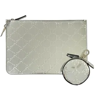 Gucci Silver Clutch Bag (Pre-Owned)