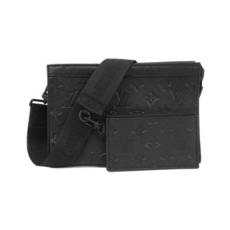 Louis Vuitton Black Leather Pouch Shoulder Bag (Pre-Owned)