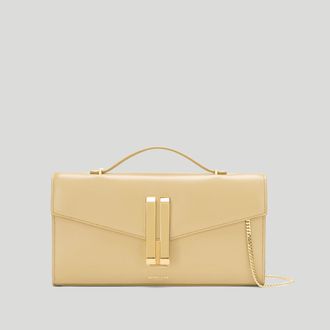 DeMellier The Vancouver Clutch in Dune Smooth Leather Clutch