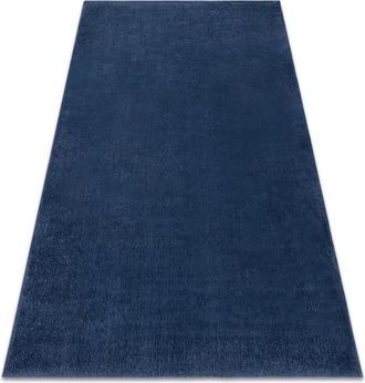 RugsX Rugsx - Alfombra De Lavado Moderna Lindo Azul Oscuro, Antideslizante, Peluda Blue 160x220 Cm