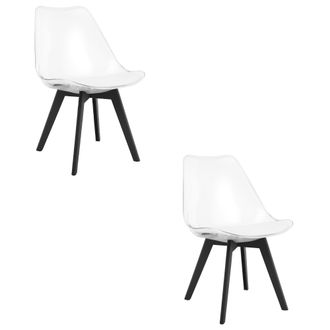 OEM Silla Mark - Patas Transparentes / Negras X 2