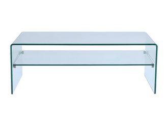 VENTE-UNIQUE.COM Mesa de centro stileos - doble nivel - cristal templadowordwrap{70}}