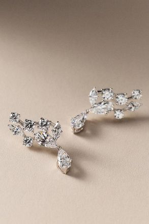 Nadri Riviera Cluster Drop Climber Earrings