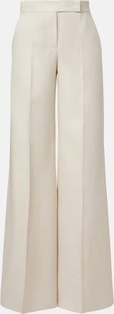 Max Mara Badesse high-rise linen wide-leg pants