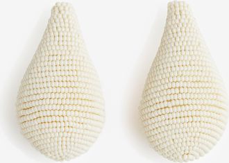 H&M Statement-Ohrringe mit Glasperlen - White