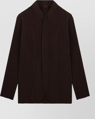 Homme Pliss&eacute; Issey Miyake pleated texture coat buttoned cuffs design