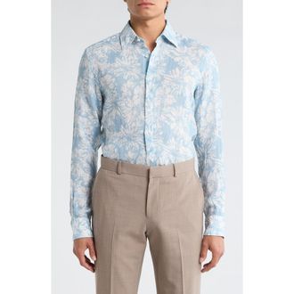 BOSS L-Hays Kent Slim Fit Dress Shirt in Light/Pastel Blue at Nordstrom Rack, Size 15.5R