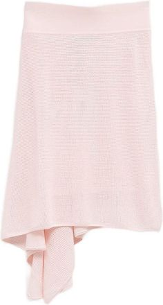Jacquemus Pink Textured Knit Asymmetrical Mini Skirt
