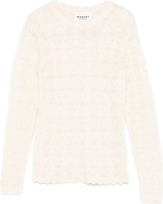 Isabel Marant Leonette opengewerkte gewelfde trui - Beige