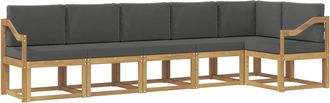 vidaXL Conjunto De Sof&aacute;s De Exterior 6 Uds. Blanco Y Antracita Vidaxl