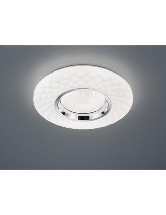 Reality L&aacute;mpara De Techo Moderna Led Dimmer Blanco Magnolia Rombo Decoraciones &Oslash;39 Cm Trio Iluminaci&oacute;n
