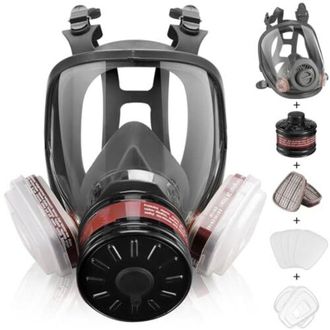 OEM Respirador Facial Completo Reutilizable Para Gases Qu&iacute;micos Y Nucleares Con Sistema De Doble Filtraci&oacute;n, 40 Mm/6001 Cn, Para Protecci&oacute;n Profesional