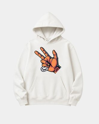 Ecko Three Point Hand Hoodie in Off White at Nordstrom, Size X-Large