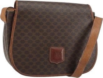 Celine Vintage Macadam Canvas Brown Canvas Backpack Bag (Pre-Owned)