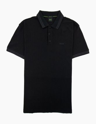 HUGO BOSS Mens Hugo Boss Paddy Embroidered Logo Polo Black 008 - Size: 40